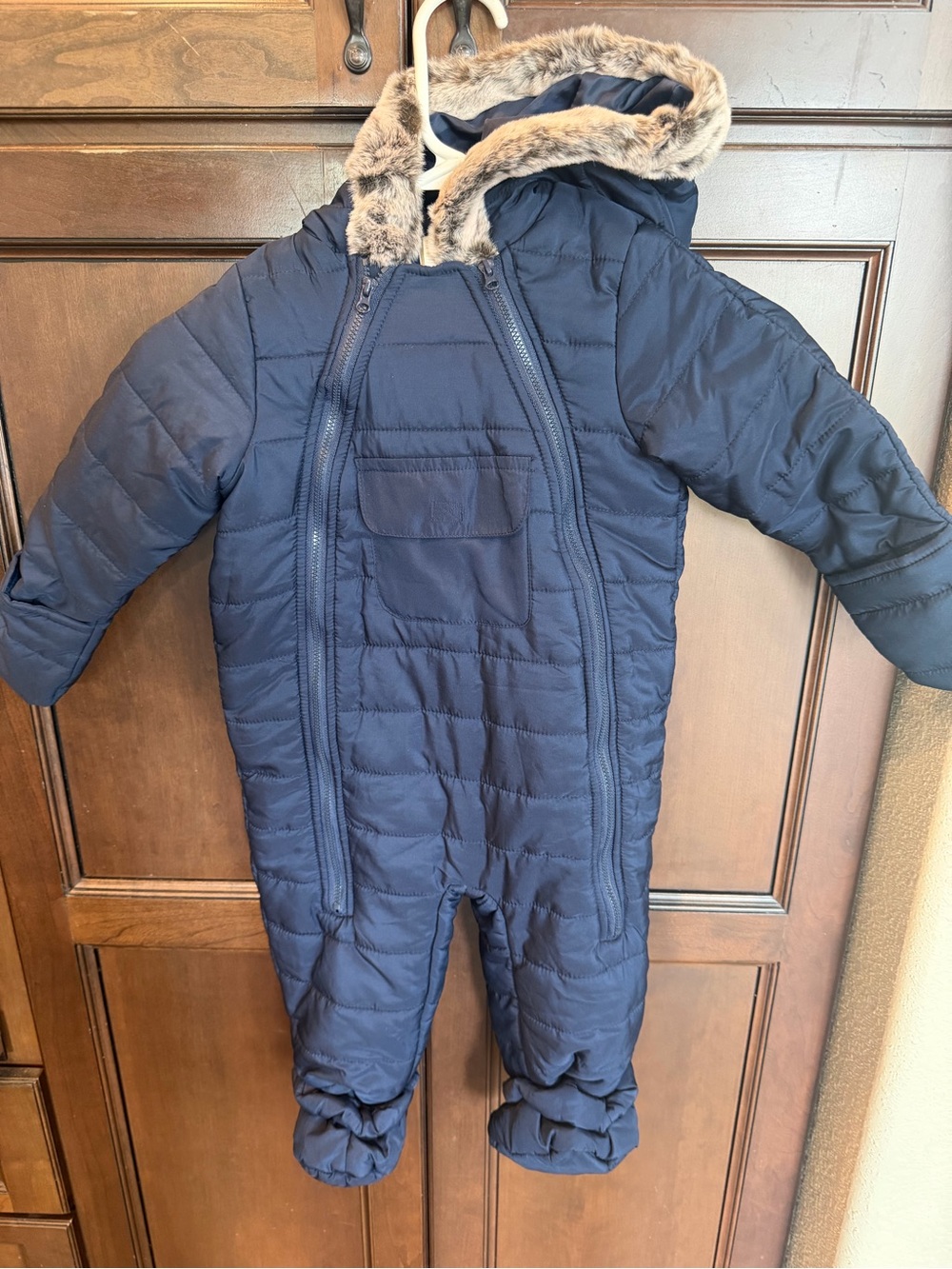 First Impressions Infant Navy Quilted
Snowsuit Bunting dual-zipper NWT 18 mo